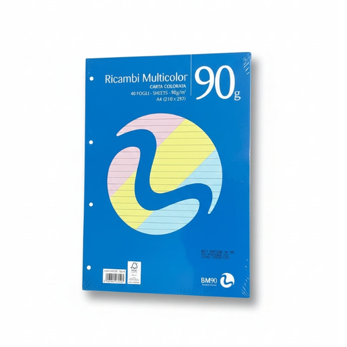 BM - Ricambi Multicolor - Carta Colorata - Rigo - A4