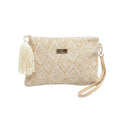 Baci & Abbracci - Borsa da Polso - Pochette Beige con Nappina e Tracolla | Stile Boho Chic