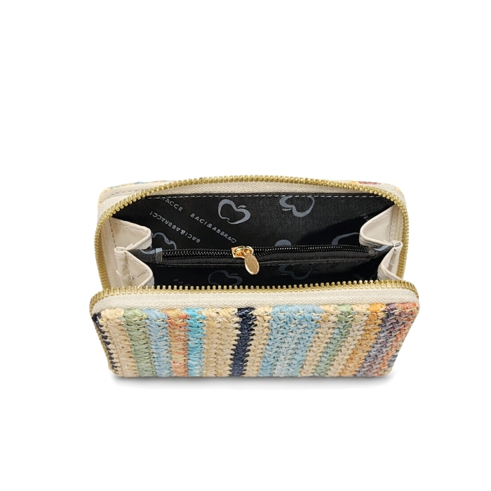 Baci & Abbracci - Portafoglio Intrecciato Multicolor con Zip