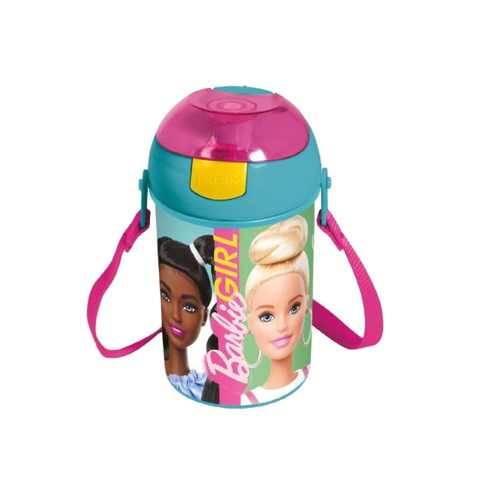 Barbie Girl - Borraccia con Cannuccia e Tracolla | 450ml
