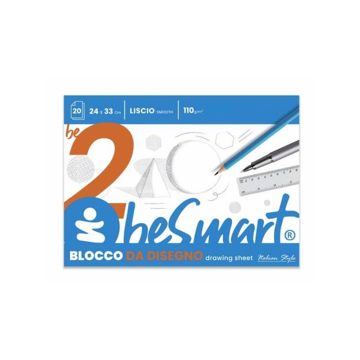 BeSmart - Be 2 - Album da Disegno - 24x33cm - Liscio | 20 Fogli - 110g/m²