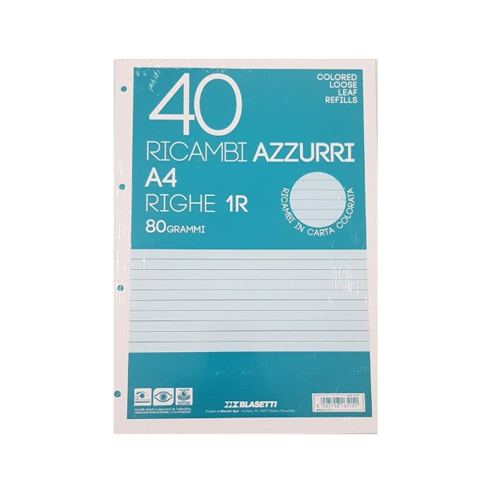 Blasetti - Ricambi Per Raccoglitore - Colorati - Rigo - A4
