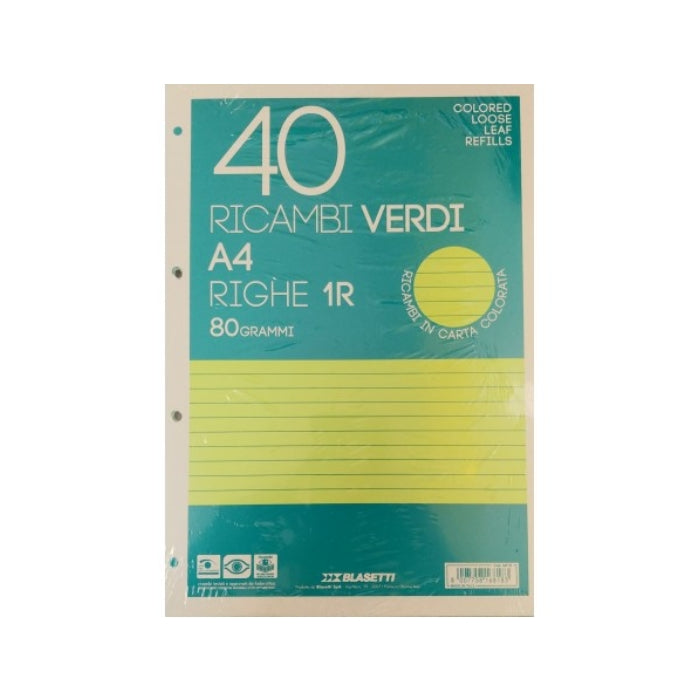 Blasetti - Ricambi Per Raccoglitore - Colorati - Rigo - A4