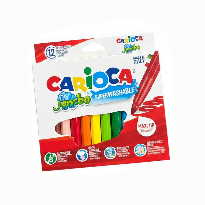 Carioca - Jumbo SuperWashable - Pennarelli - 12 Pezzi