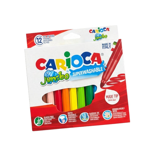 Carioca - Jumbo SuperWashable - Pennarelli - 12 Pezzi