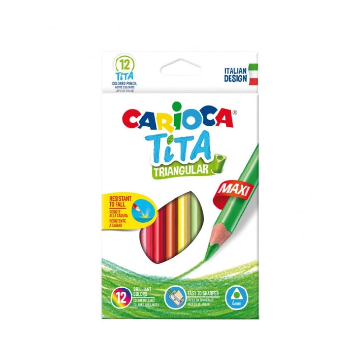 Carioca - Maxi - Tita - Matite Colorate - 12 Pezzi - 42789