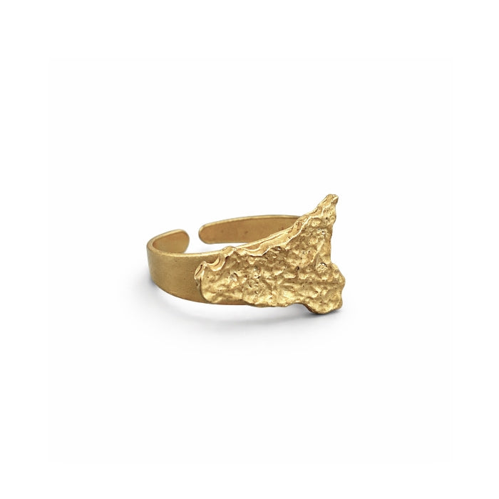 Cartoleria 4+1 - Bijoux - Anello Artigianale in Ottone Regolabile | Design Sicilia - Handmade