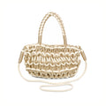 Cartoleria 4+1 - Borsa A Mano a Doppio Manico e Tracolla in Beige e Bronzo | Borsa Donna Elegante a Spalla e Crossbody