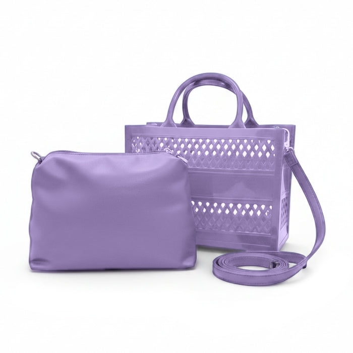 Cartoleria 4+1 - Bubble Spring - Borsa Modulare con Pochette | Design Contemporaneo
