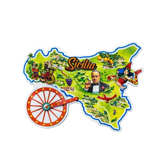 Cartoleria 4+1 - Calamita - Sicilia "Il Padrino" - Souvenir Iconico | Stile Siciliano