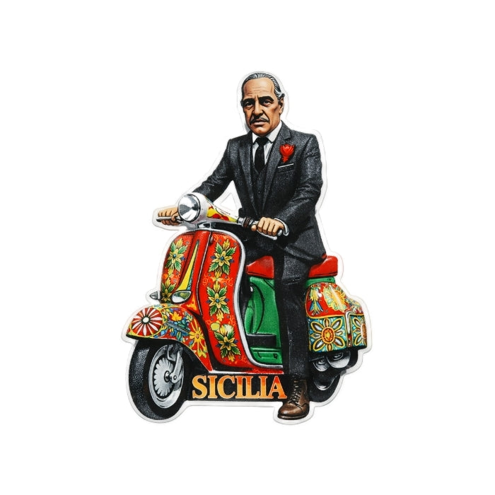 Cartoleria 4+1 - Calamita - Vespa "Il Padrino" - Souvenir Iconico | Stile Siciliano