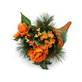Cartoleria 4+1 - Decorazione in Vimini con Fiori Arancioni e Rami di Pino