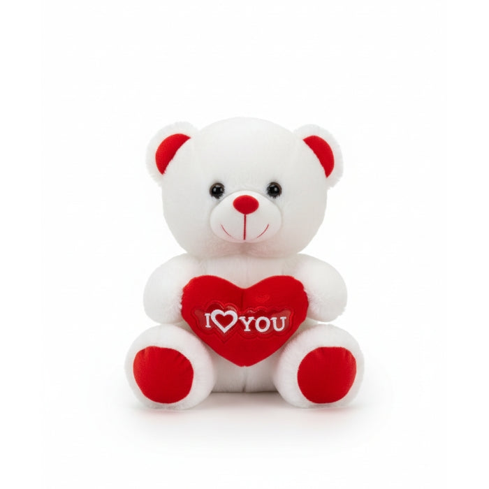 Cartoleria 4+1 - Peluche - Orsetto Bianco - Cuore