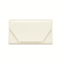 Cartoleria 4+1 - Pochette da Cerimonia - Elegante Bianca Donna con Patta | Borsa Minimal Chic da Sera