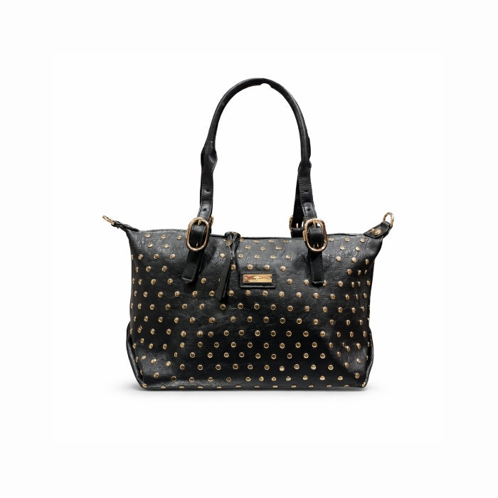 Charro - Borsa A Spalla - Borchie Dorate | Nera