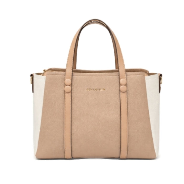 Coconuda - Borsa A Mano Bicolor con Dettagli in Oro
