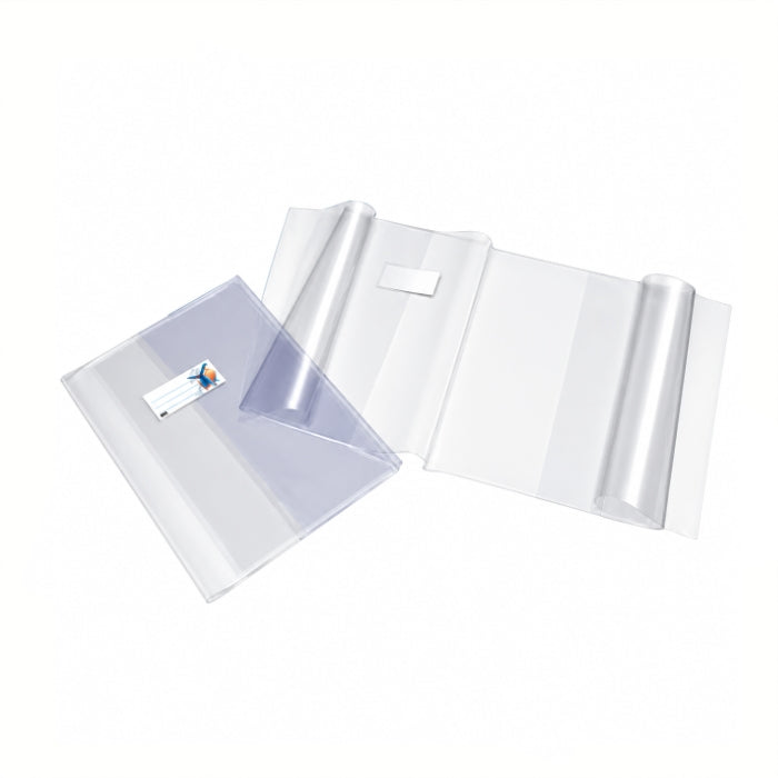Colorosa - Fodera Quaderno - Protezione Resistente Trasparente | PVC con Alette e Tasca Portanome