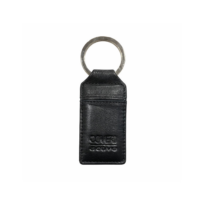 Coveri Active - Set Regalo - Portafoglio Uomo + Portachiavi in Pelle Nera | Elegante e Compatto
