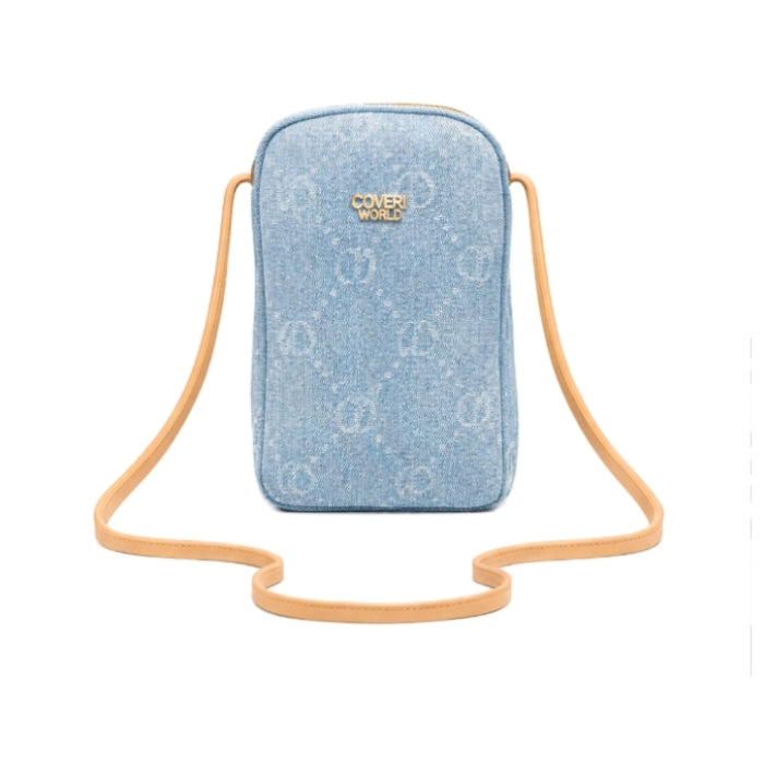 Coveri World - Portacellulare | Jeans con Logo Monogram e Dettagli Oro