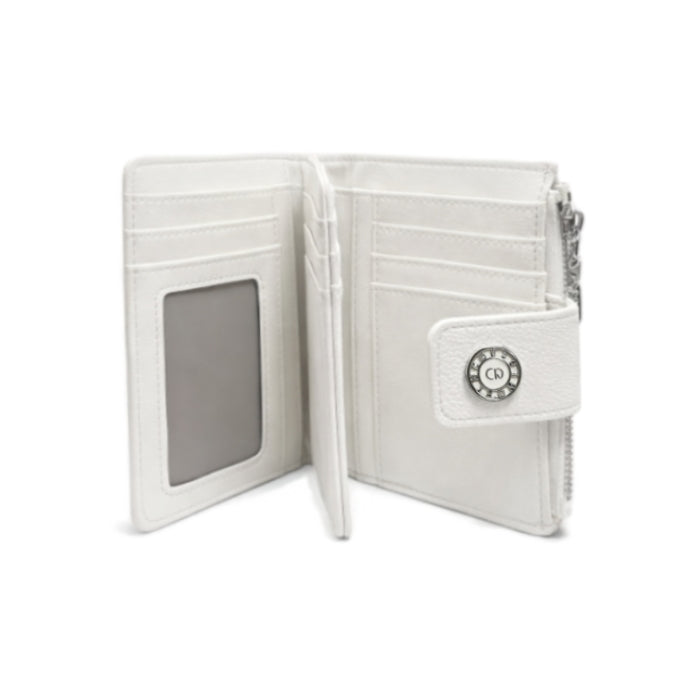 Coveri World - Portafoglio - Bianco con Logo Embossato | Compatto e Funzionale