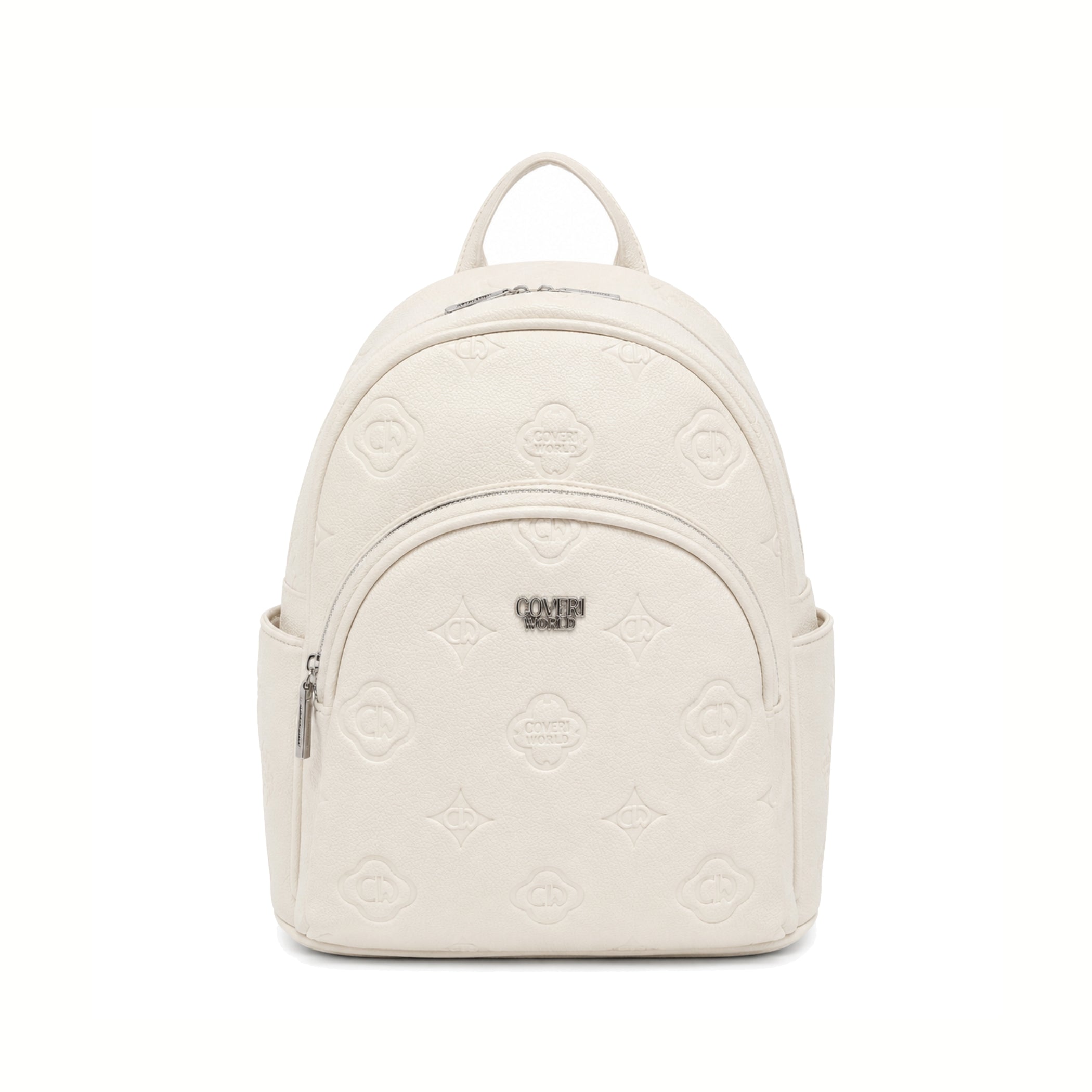 Coveri World - Zaino con Logo Embossato con Tasche e Chiusura Zip