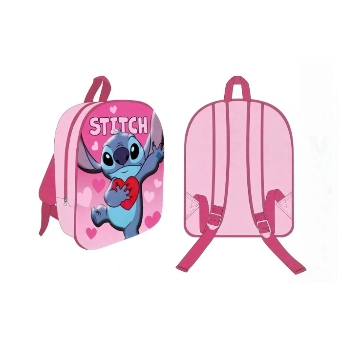 Disney - Stitch - Zaino Asilo | Grafica 3D - Fucsia