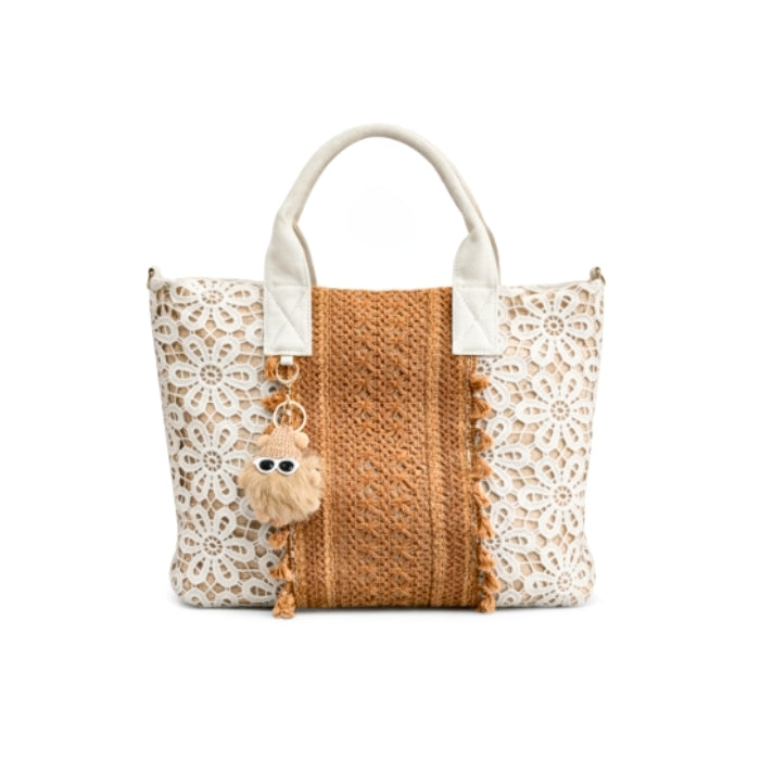 Erick Collection - Borsa A Spalla in Macramè e Juta | Shopper Estiva - Boho Chic