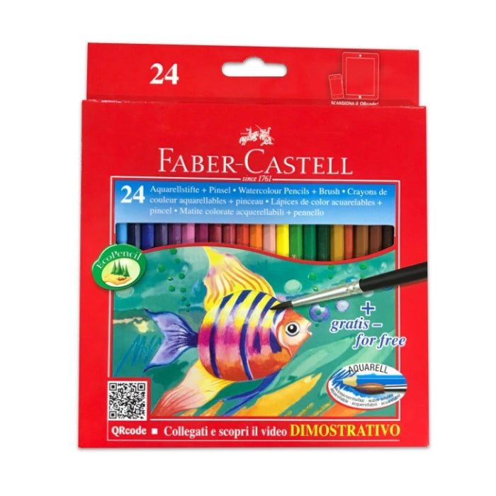 Faber-Castell - Matite Colorate Acquerellabili - 24 Pezzi - 114425
