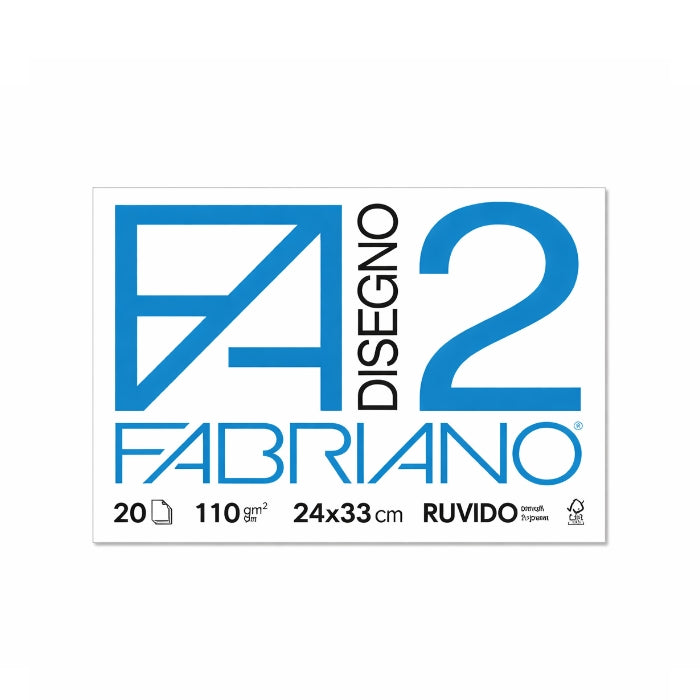 Fabriano - Album da Disegno - F2 - 24x33cm - Ruvido | 20 Fogli - 110g/m²