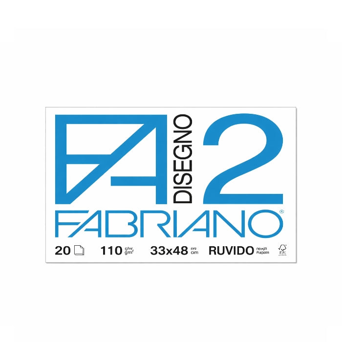 Fabriano - Album da Disegno - F2 - 33x48cm - Ruvido | 20 Fogli - 110g/m²