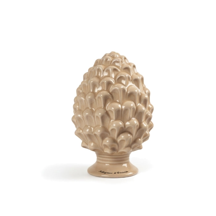 GC Home - Artigiani d’Oriente - Pigna Decorativa - 8x8x10cm | Beige