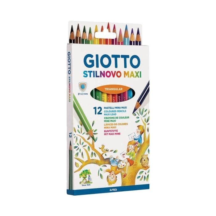 Giotto - Stilnovo Maxi - Pastelli Colorati Triangolari | Mina 4.3mm