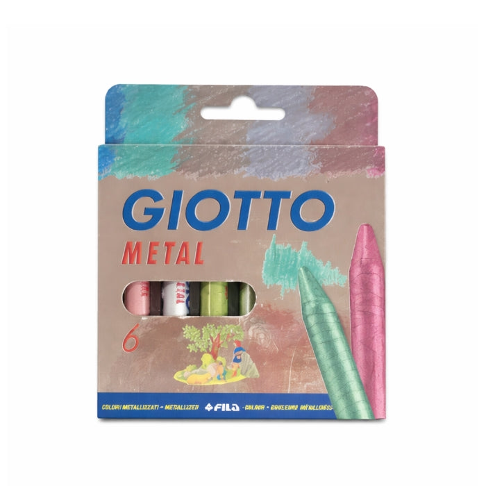 Giotto - Metal - Pastelli A Cera - 6 Pezzi