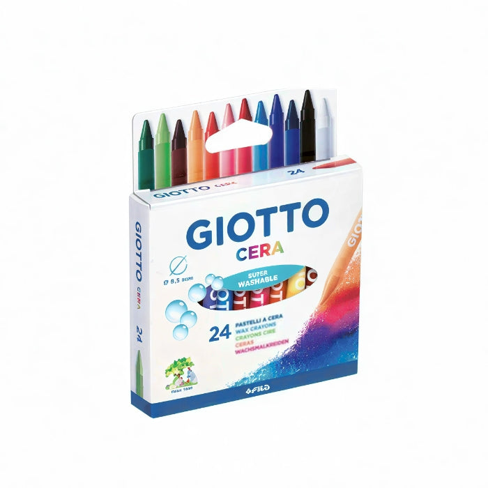 Giotto - Pastelli A Cera - Super Washable - 24 Pezzi