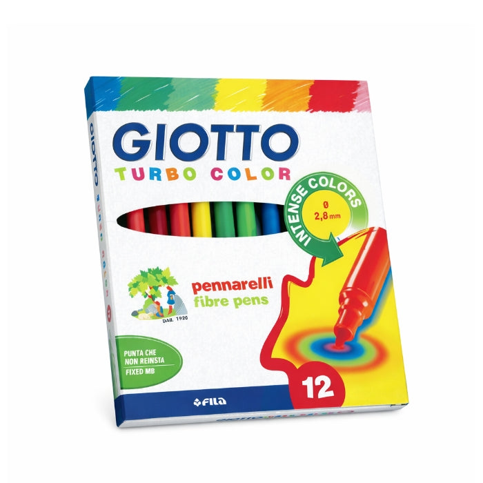 Giotto - Turbo Color - Pennarelli - 12 Pezzi