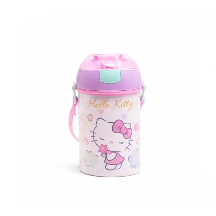 Hello Kitty - Borraccia con Cannuccia e Tracolla | 450ml
