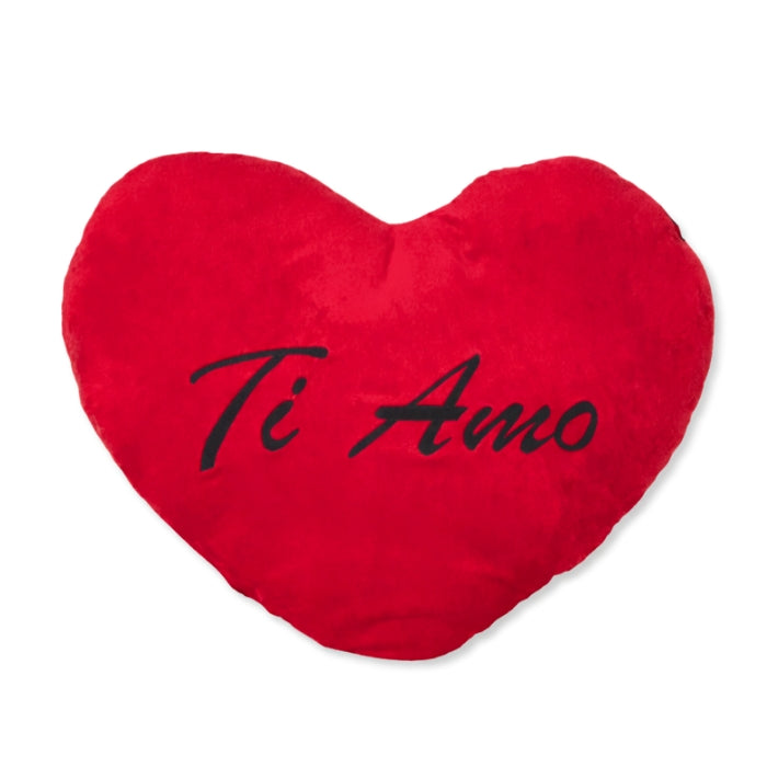 Love - Cuscino - Cuore Gigante con Scritta "Ti amo"
