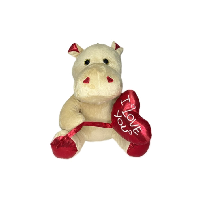 Love - Peluche - Ippopotamo con Cuore "I Love You"