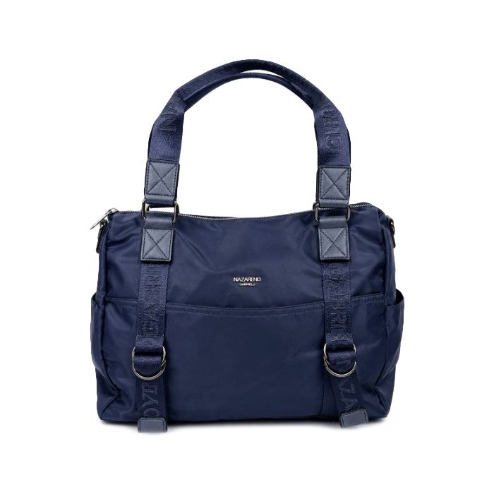 Nazareno Gabrielli - Borsa A Spalla Blu con Tracolla e Tasche | Borsa Capiente in Tessuto Tecnico
