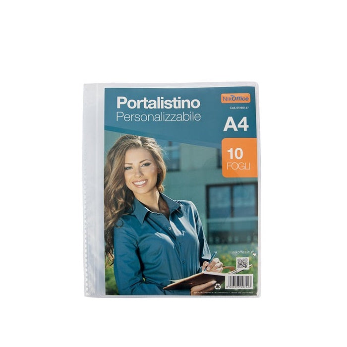 NikOffice - Portalistino Personabilizzabile - A4 - 10 Buste - 01NIK137