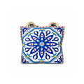 Pantahis - Borsa A Spalla - Sicilia con Stampa Maiolica Blu | Stile Mediterraneo