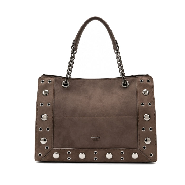 Phard - Borsa a Spalla - Scamosciata con Borchie