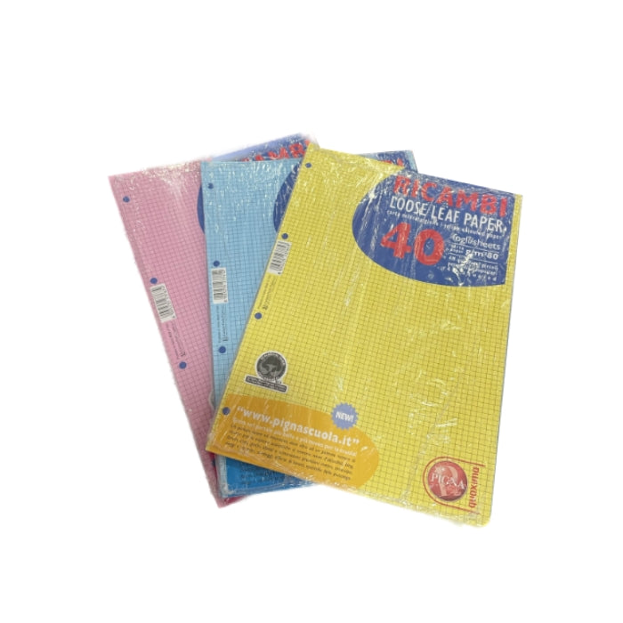 Pigna - Ricambi Per Raccoglitore - Quadretti - 4mm - A4