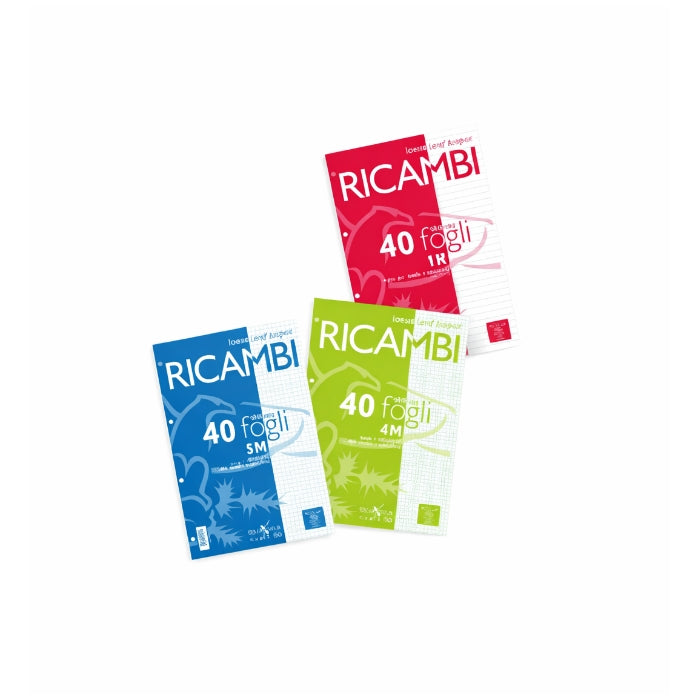 Pigna - Ricambi Raccoglitore - Quadretti da 4mm - 80gr - A4
