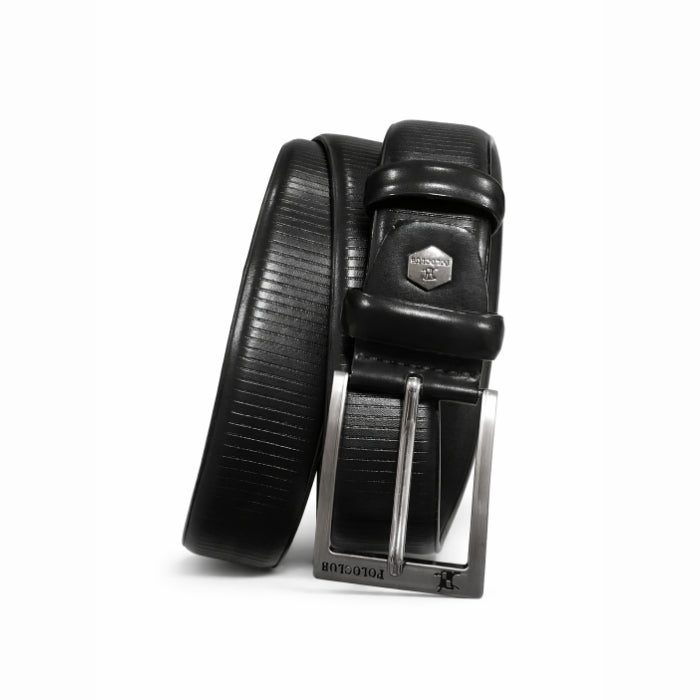 Polo Club - Cintura Tuxedo - Nera con Fibbia Logata