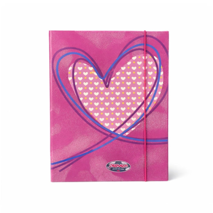 Seven - Carpetta con Elastico - Grafica Cuore | 3 Lembi