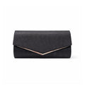 Si&Si - Pochette da Cerimonia - Elegante Nera | Clutch Donna con Dettaglio Metallico