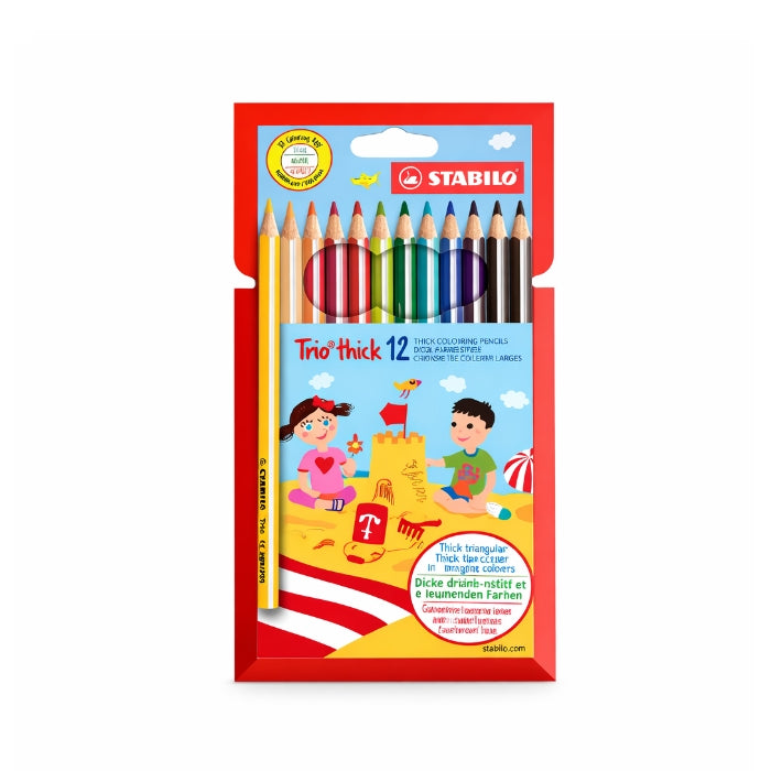 Stabilo - Matite Colorate - Trio Thick - 12 Thick Coloring Pencils