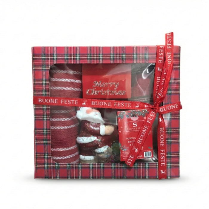 Suprema - Towels & Candela - Confezione Natalizia