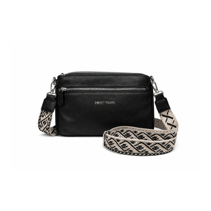 Sweet Years - Borsa A Tracolla - Tessuto Etnico | Nera